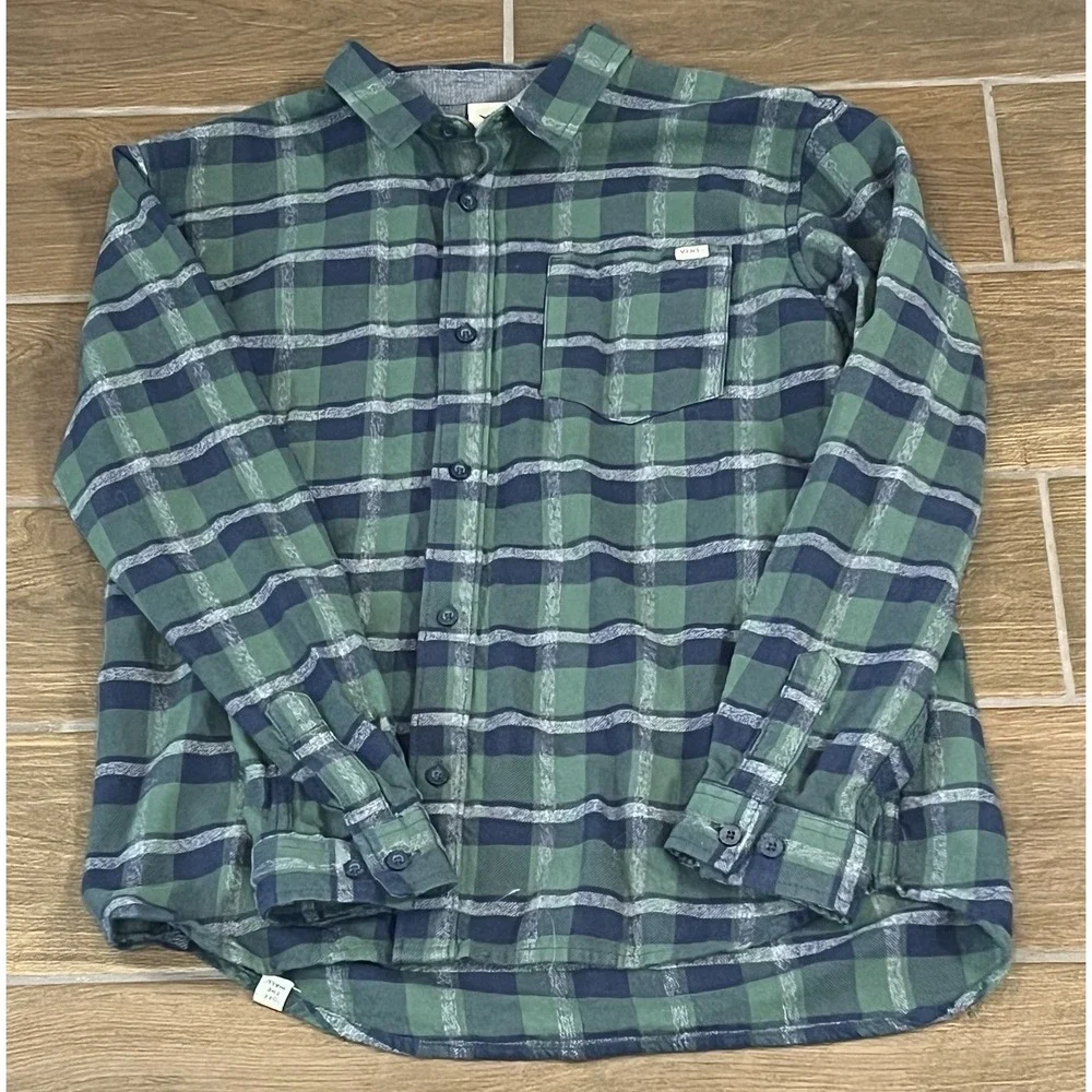 Vans Men's Off The Wall Classic Button-Up Flannel. Size Xtra Large See Photos! - Picture 1 of 7